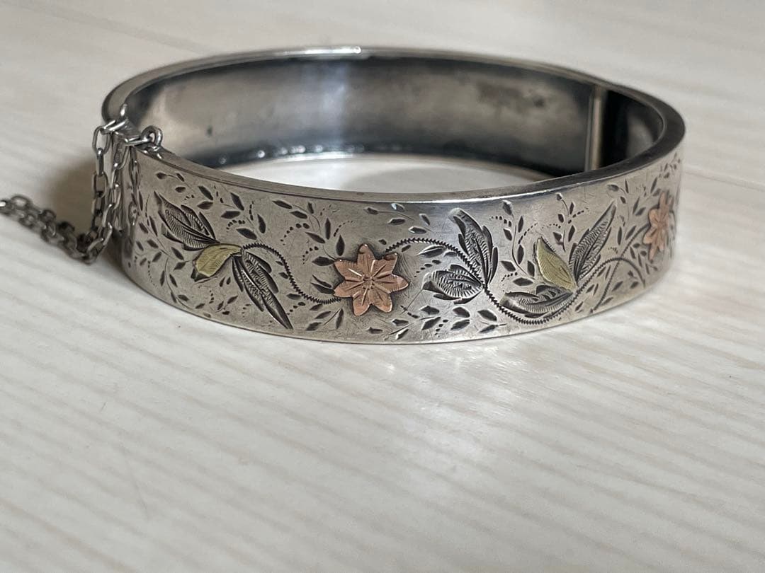 フランス　アンティーク　バングル　ヴィンテージ　ジュエリー　ブレスレット