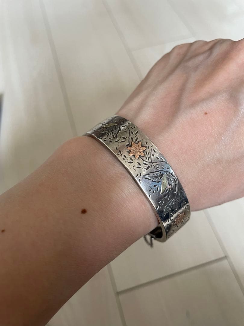 フランス　アンティーク　バングル　ヴィンテージ　ジュエリー　ブレスレット