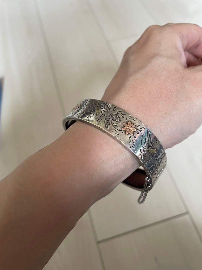 フランス　アンティーク　バングル　ヴィンテージ　ジュエリー　ブレスレット