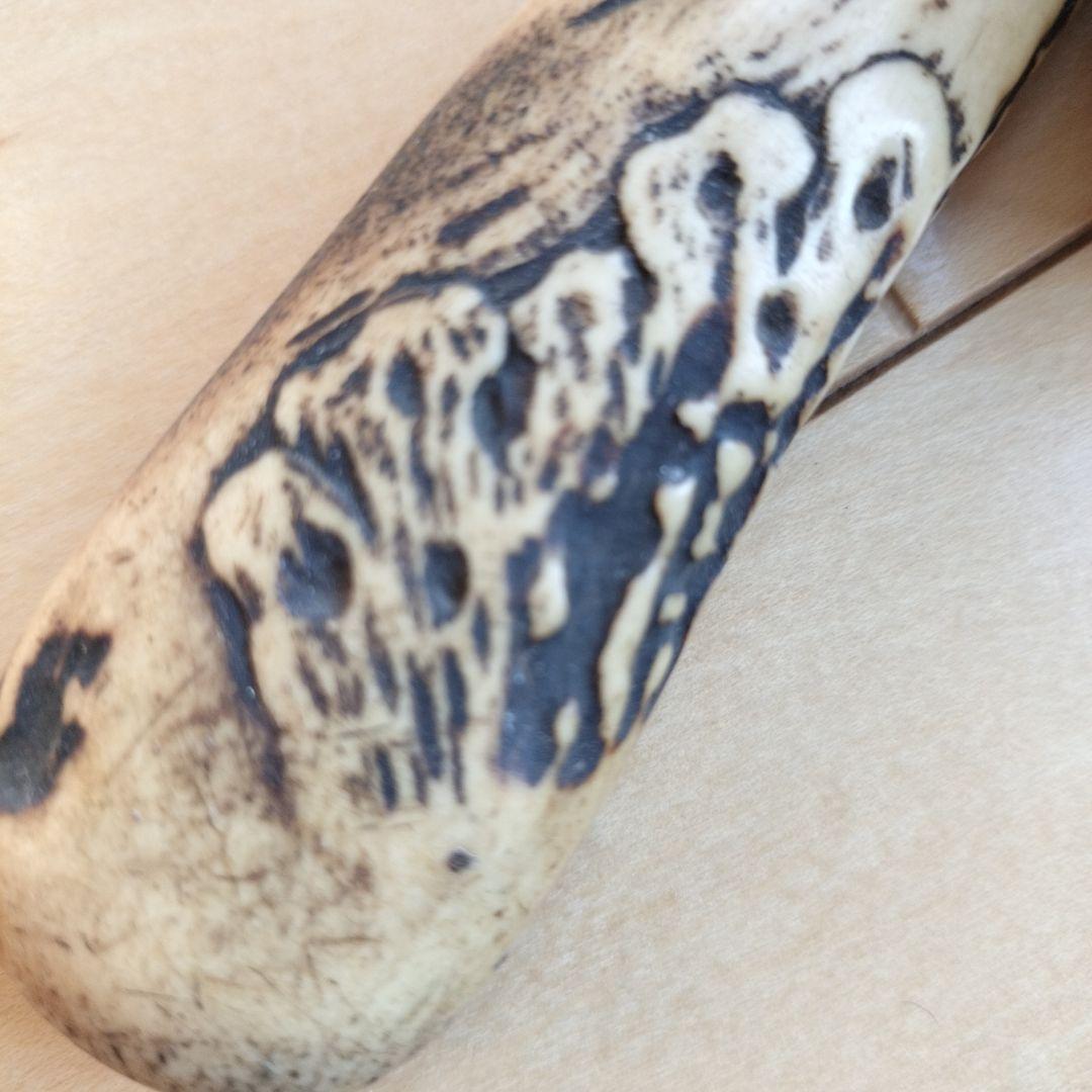 は*ま様 骨董品　古美術　アンティーク　キセル入れ　煙草入れ　 鹿角　彫刻　喫煙