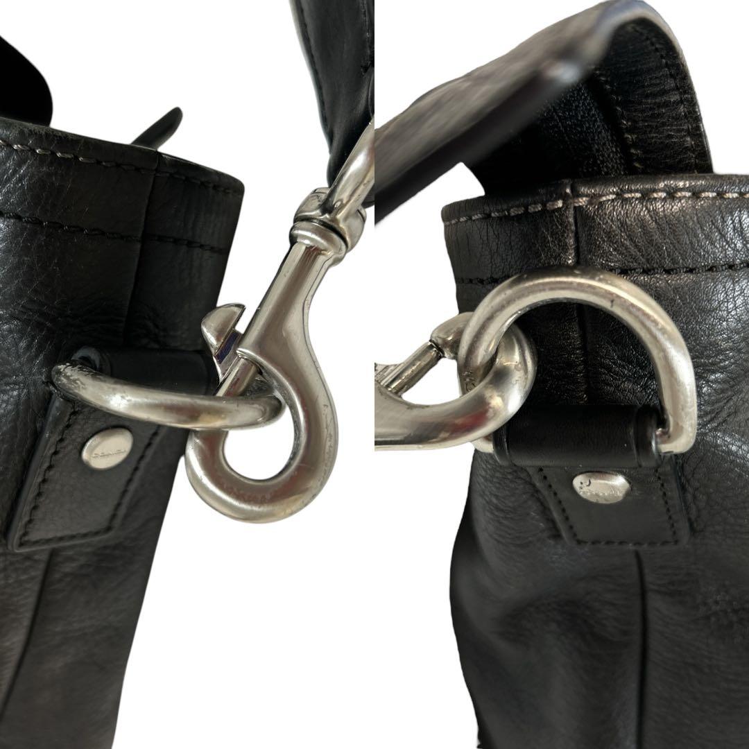 美品 COACH 2way ヘリテージ トートバッグ ショルダーバッグ ブラック