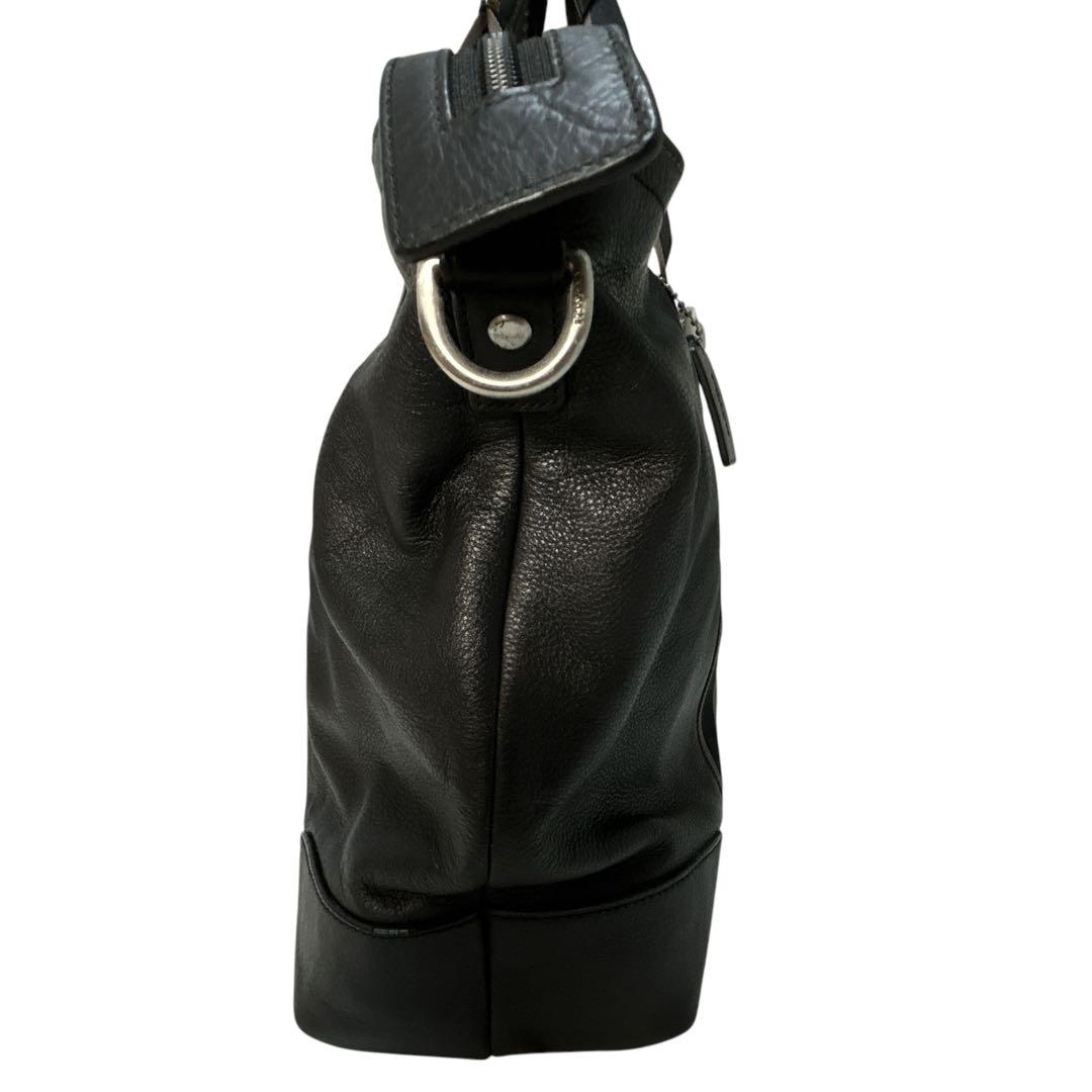 美品 COACH 2way ヘリテージ トートバッグ ショルダーバッグ ブラック