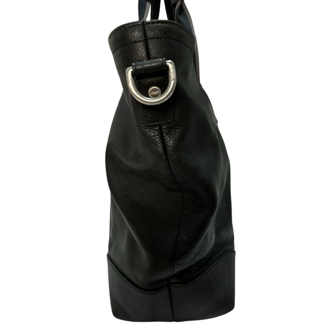 美品 COACH 2way ヘリテージ トートバッグ ショルダーバッグ ブラック