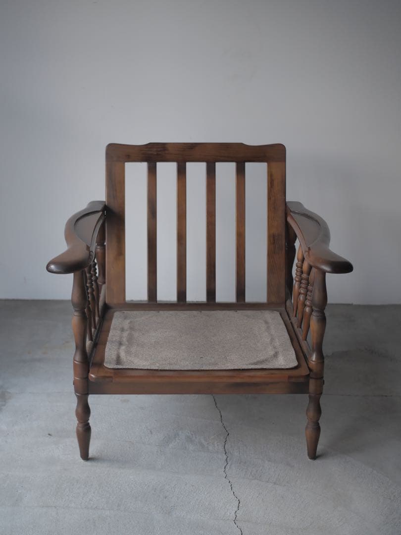 ②カリモク　ソファ　椅子　チェア　現状　古家具　古道具　アンティーク　昭和レトロ