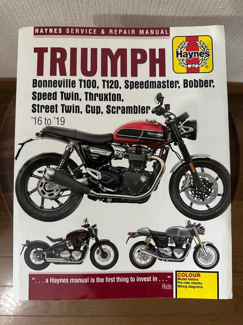 Triumph Haynesサービスマニュアル 水冷ボンネビル等