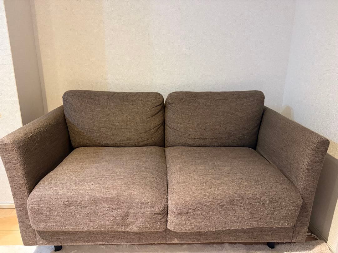 【ニトリ】カウチソファ 布張りタイプ 2人掛けソファ ファブリックソファ