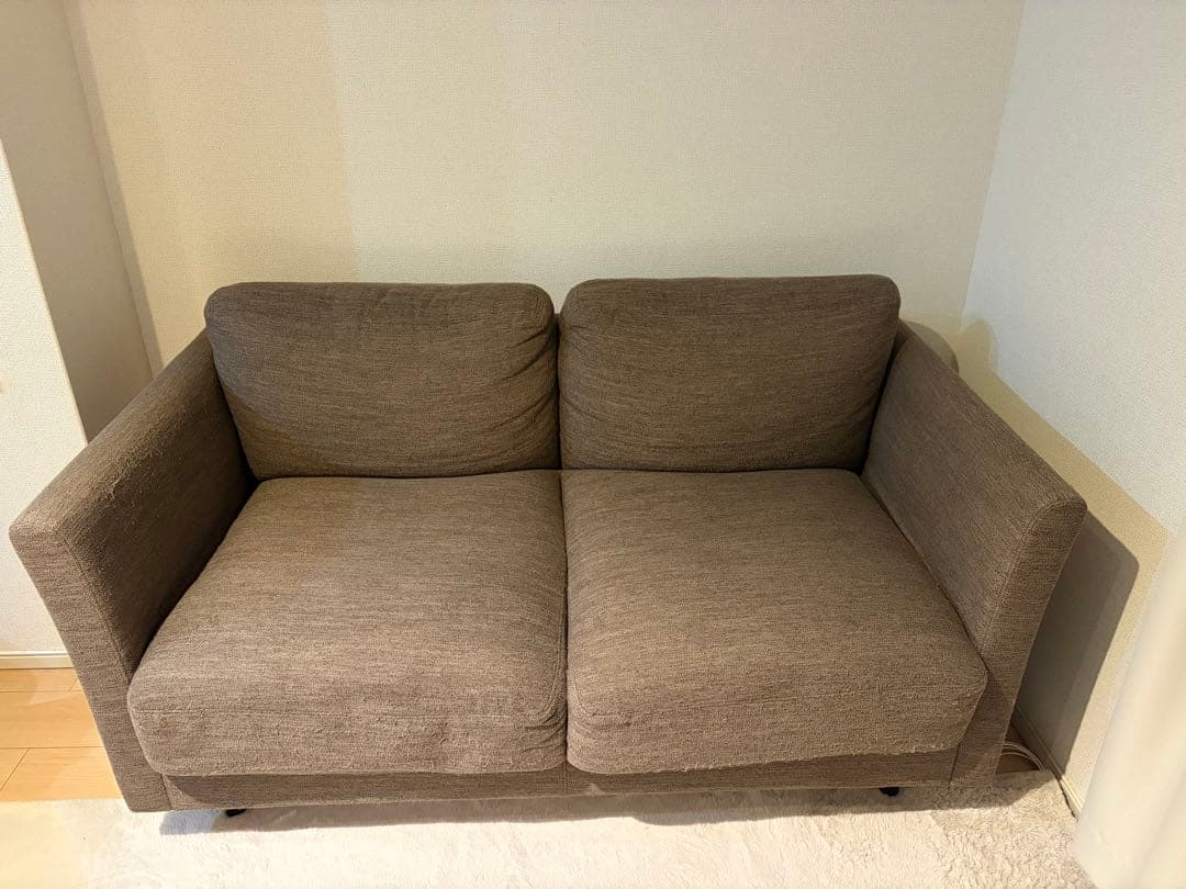 【ニトリ】カウチソファ 布張りタイプ 2人掛けソファ ファブリックソファ