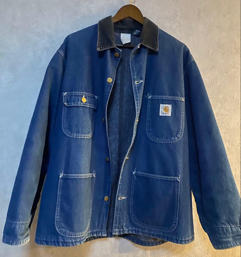 希少 星タグ Carhartt ミシガン チョアコート デニムUSA製 44