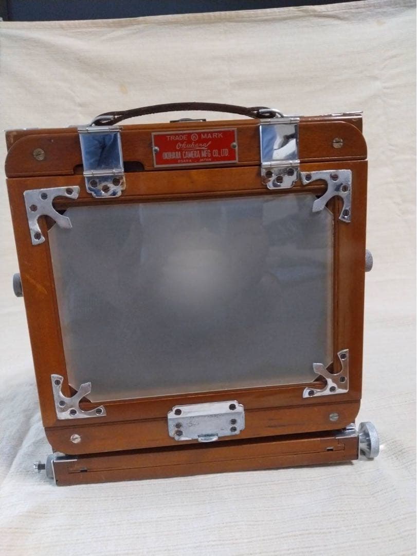 昭和レトロ　年代物大判カメラ　オクハラカメラ　木製　折りたたみ式