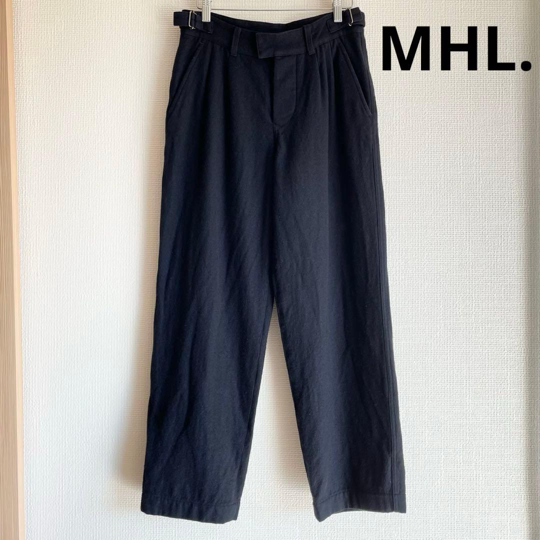 MHL. エムエイチエル マーガレットハウエル ツータックウールワイドパンツ