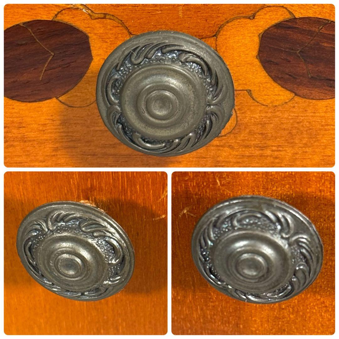 HR632 イタリア　象嵌細工　キャビネット コンソール レトロ