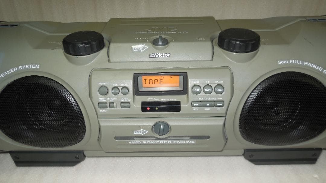 victor 大型CDラジカセドラムカン　RV-X70　 動作確認済み（完動品）