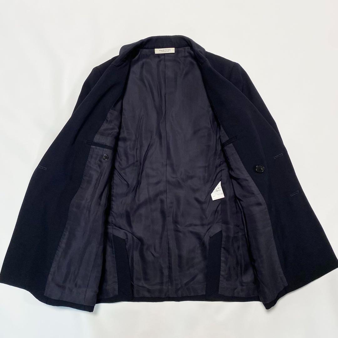 近年モデル✨　MACPHEE ウールギャバジン ダブルブレストジャケット　紺ブレ