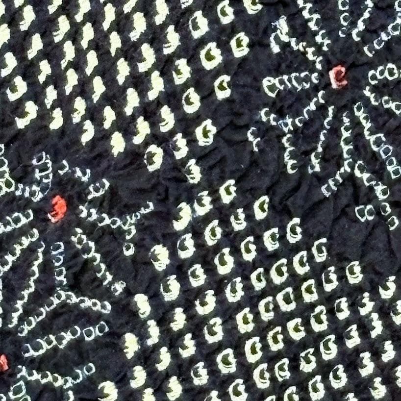 ゆりのはな　絞り浴衣反物　付下げ　伝統工芸　有松鳴海絞り　総絞り　濃藍　F802