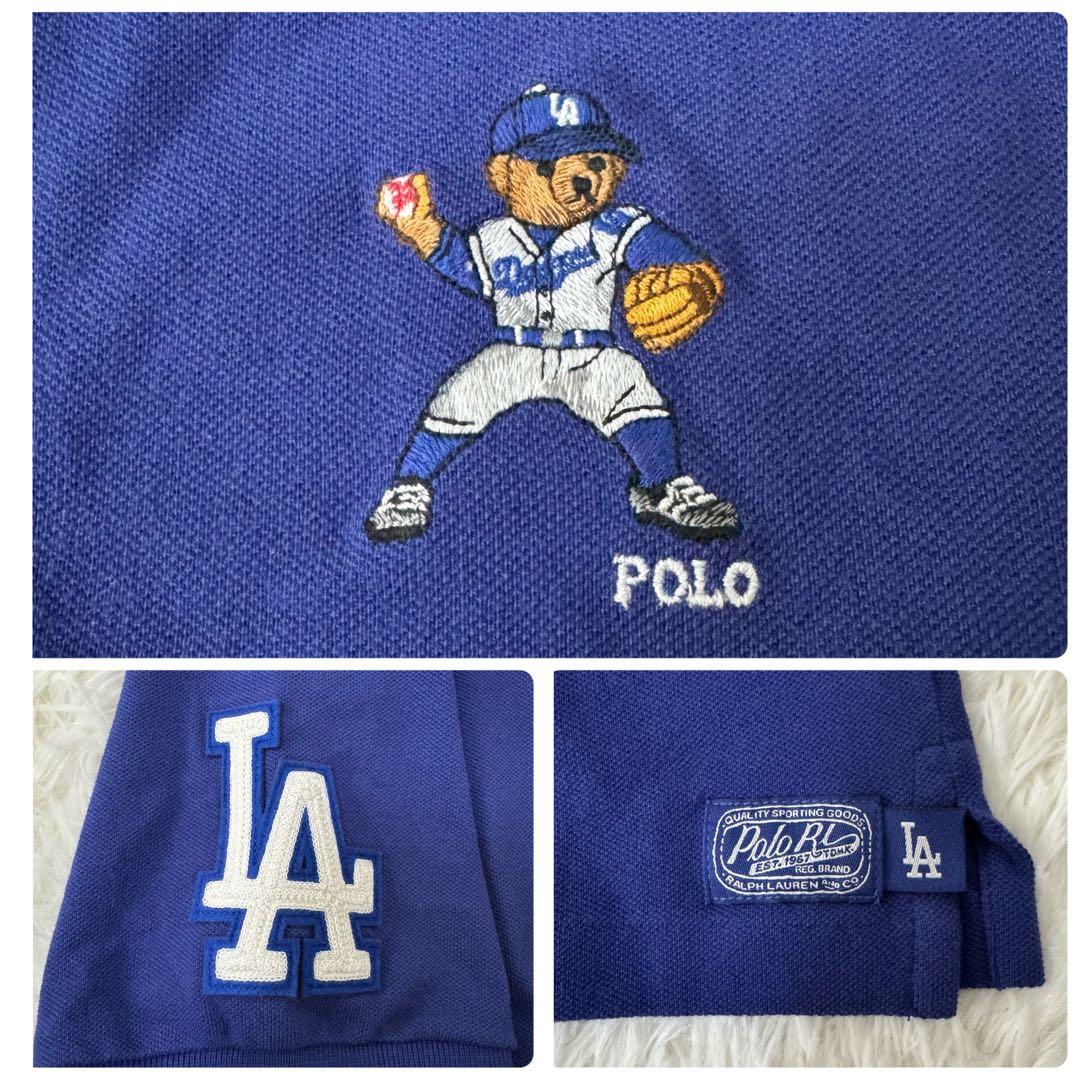 希少✨新品 ポロラルフローレン MLB ポロベア ドジャース ポロシャツ S相当