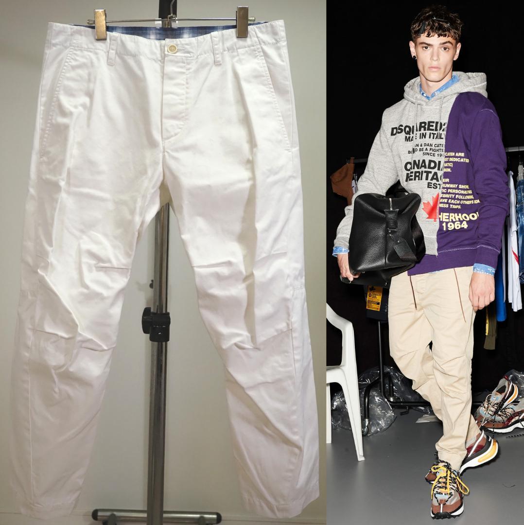 DSQUARED2 ディースクエアード 21SS立体クロップドパンツ46