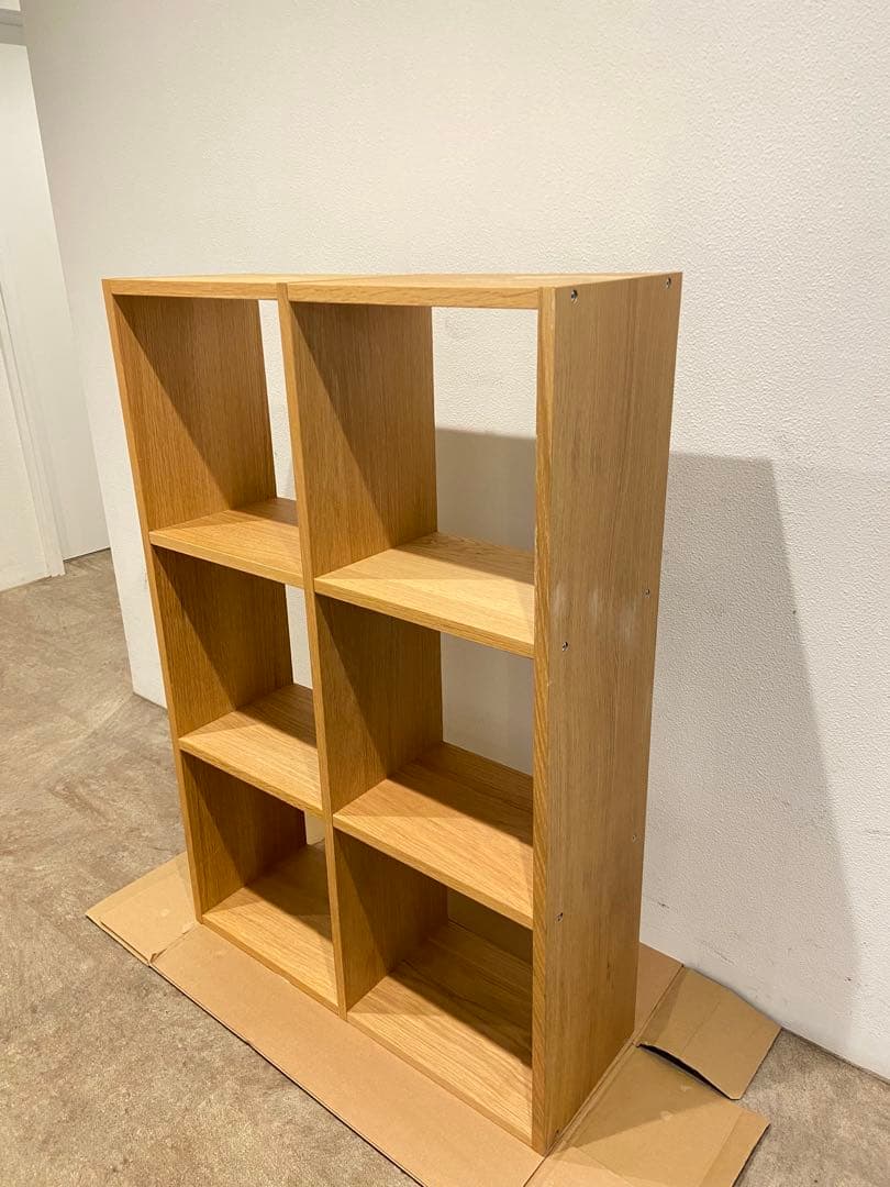 ⭐️超美品⭐️無印⭐️スタッキングシェルフ⭐️３段×２列・オーク材⭐️