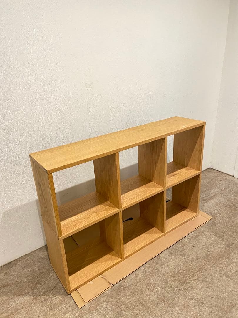 ⭐️超美品⭐️無印⭐️スタッキングシェルフ⭐️３段×２列・オーク材⭐️