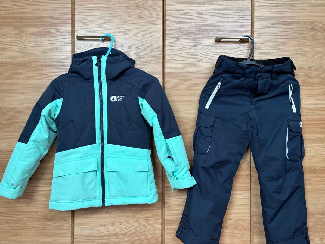 PICTURE 子ども用スキーウェア ネイビー/ミント