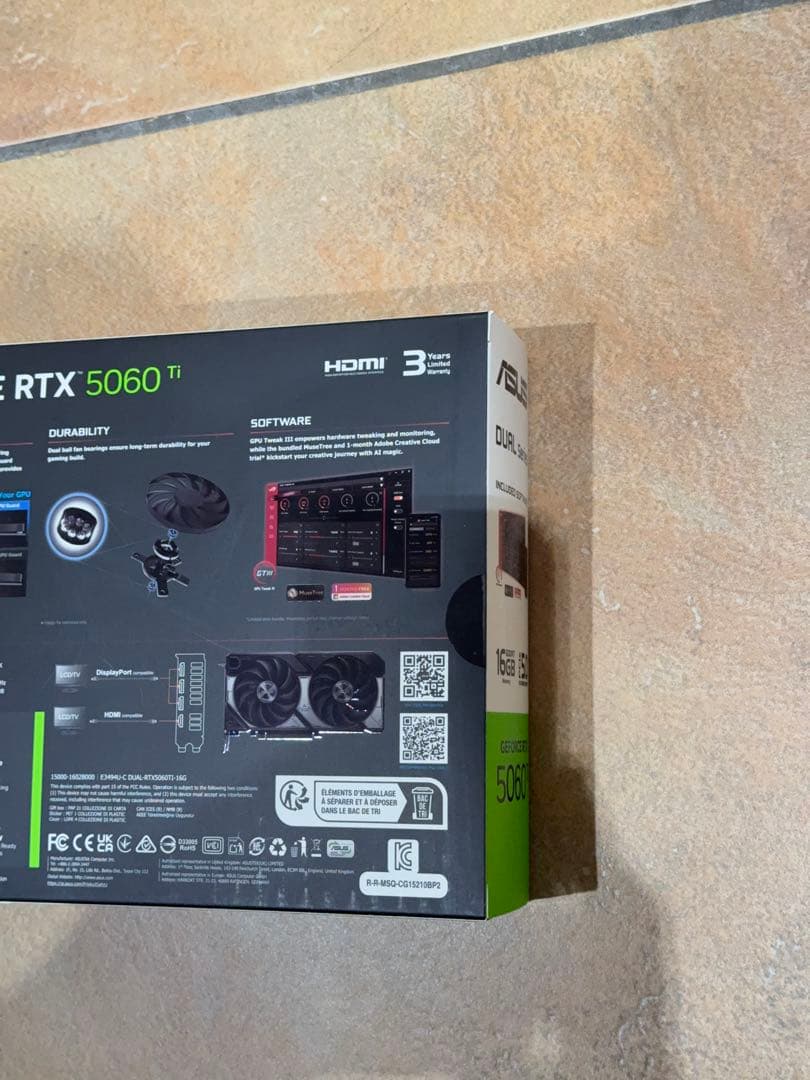 ASUS GeForce RTX 5060 Ti 16GB 新品未開封