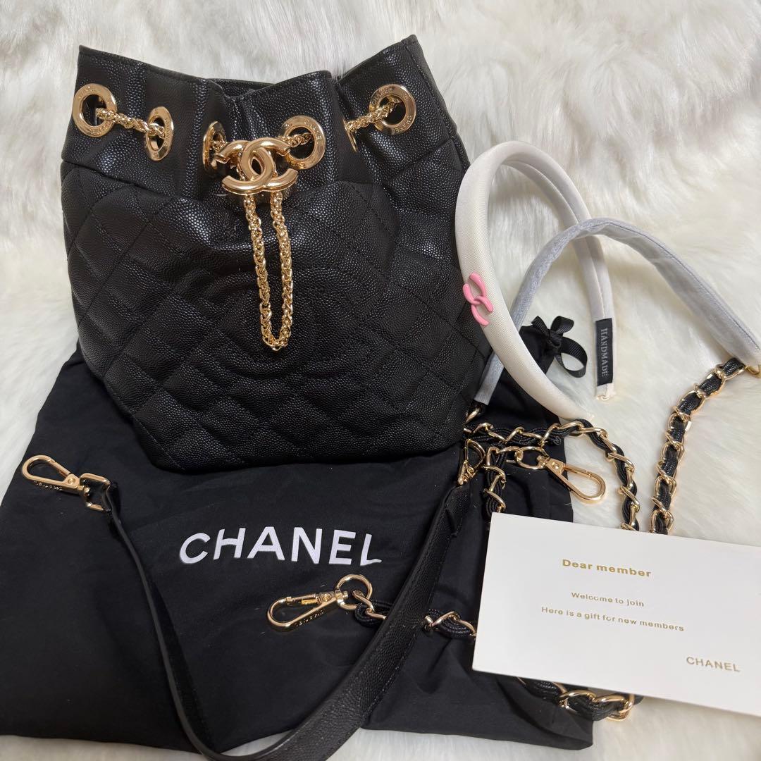 A*】様 CHANEL ノベルティ 非売品 巾着 バケツ型 ショルダーバッグ