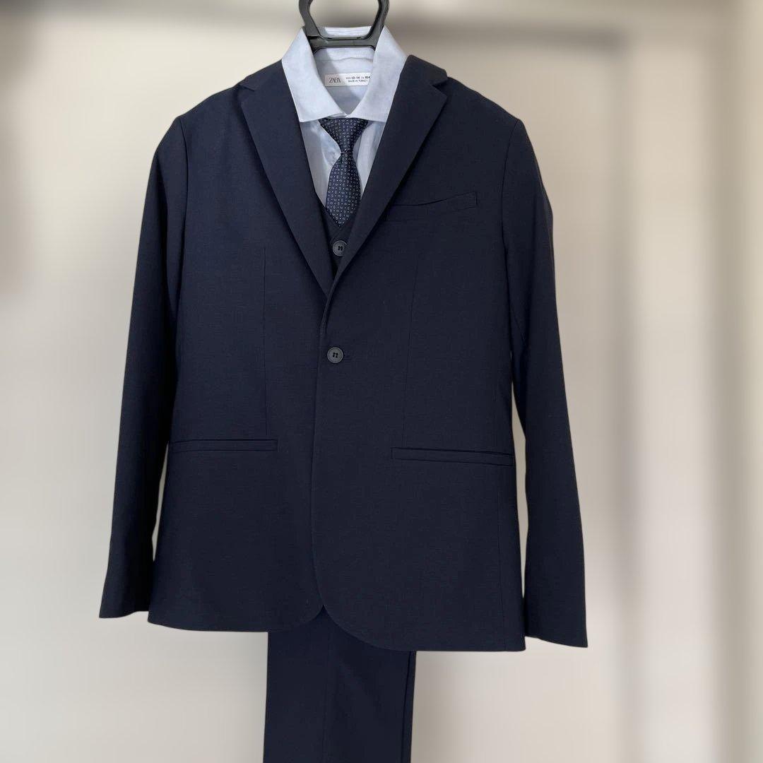 美品　ZARA ザラ 5点セット 小学生 卒業式 スーツ ネイビー 164㎝