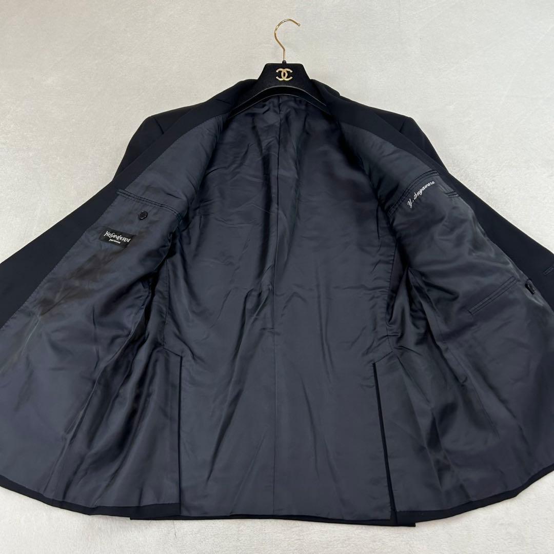 K610 M イヴサンローラン ロゴボタン ダブル テーラードジャケット メンズ