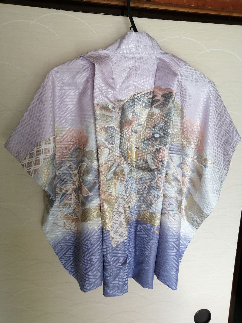 七五三　薄紫色の羽織袴一式　着付CD付　キッズ　男の子　110