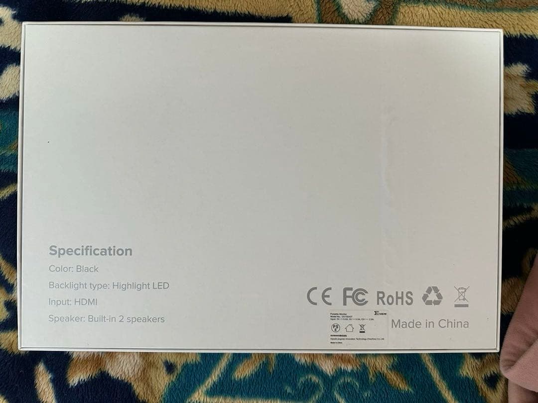 動作確認程度モバイルモニターEVICIV15.6型【4K IPS液晶】