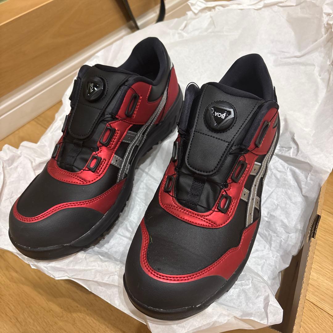 フ*ス様 ASICS 安全靴 BOAクロージャー レッド/ブラック　限定　28c