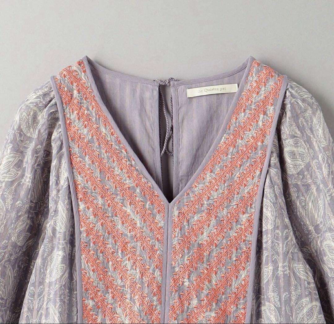 ヌキテパ　ヨークエンブロイダリードレスワンピース　ビューティー＆ユースライラック