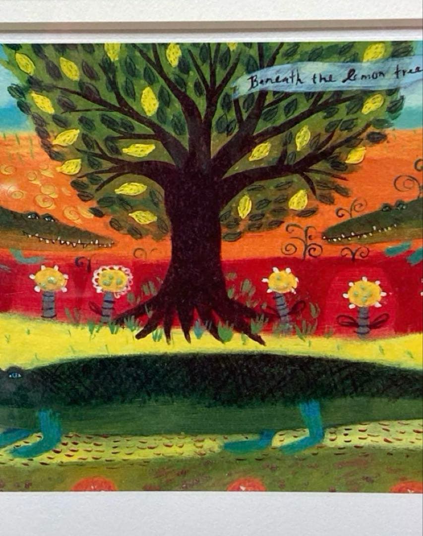 カレン ホイプティング　レモンの木の下で　ワニ　ジクレー