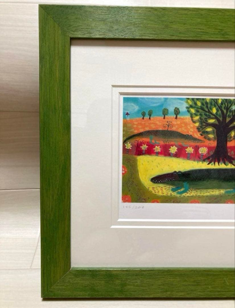 カレン ホイプティング　レモンの木の下で　ワニ　ジクレー