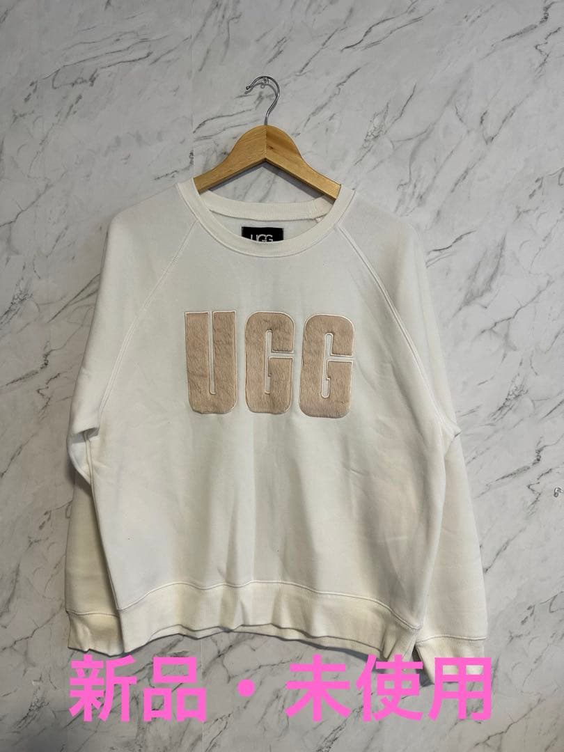 UGG ホワイト フリース トレーナー L