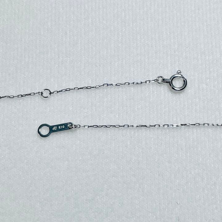 【商談中】4℃ K10 WG ハートネックレス　キュービックジルコニア