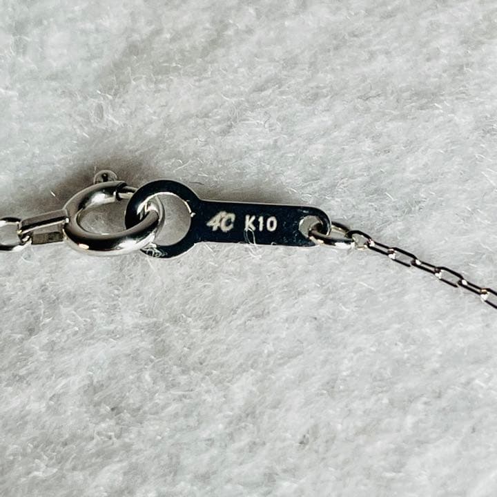 【商談中】4℃ K10 WG ハートネックレス　キュービックジルコニア