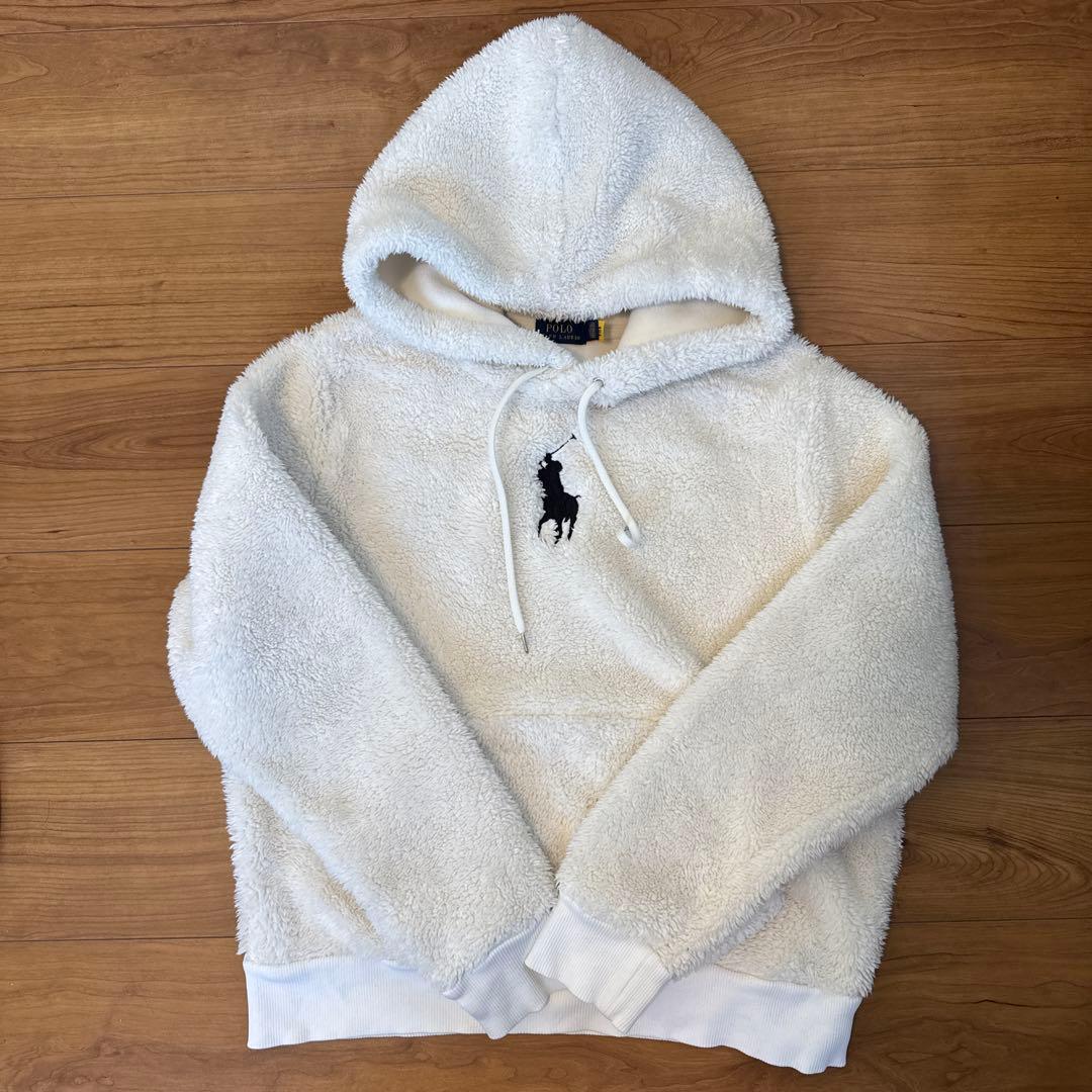 ラルフローレン　ボアパーカー　プルオーバー　ビッグポニー刺繍　現行