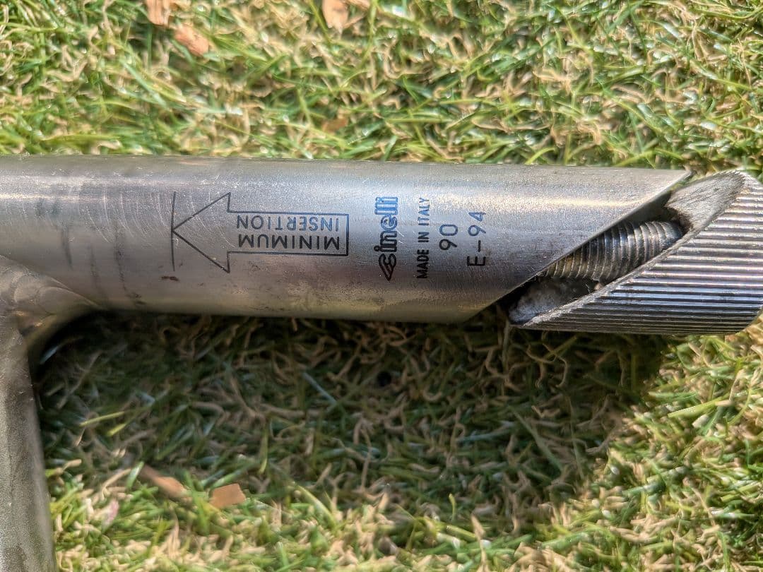 y*n様 チタンステム　チネリグランモ90mm 中古品　1インチスレッド旧車に