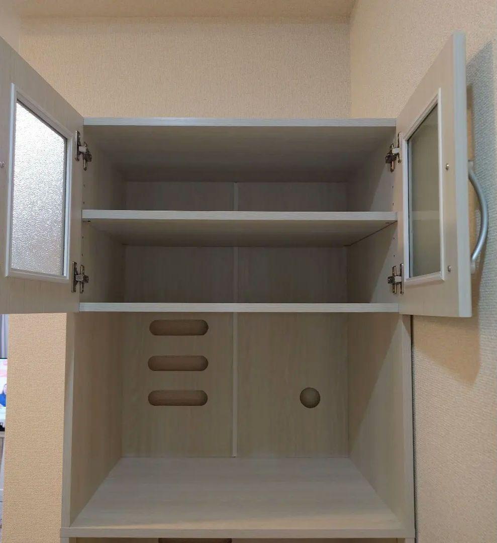 ハイタイプレンジ台 食器棚 キッチンボード キャビネット コンセント付き 幅60