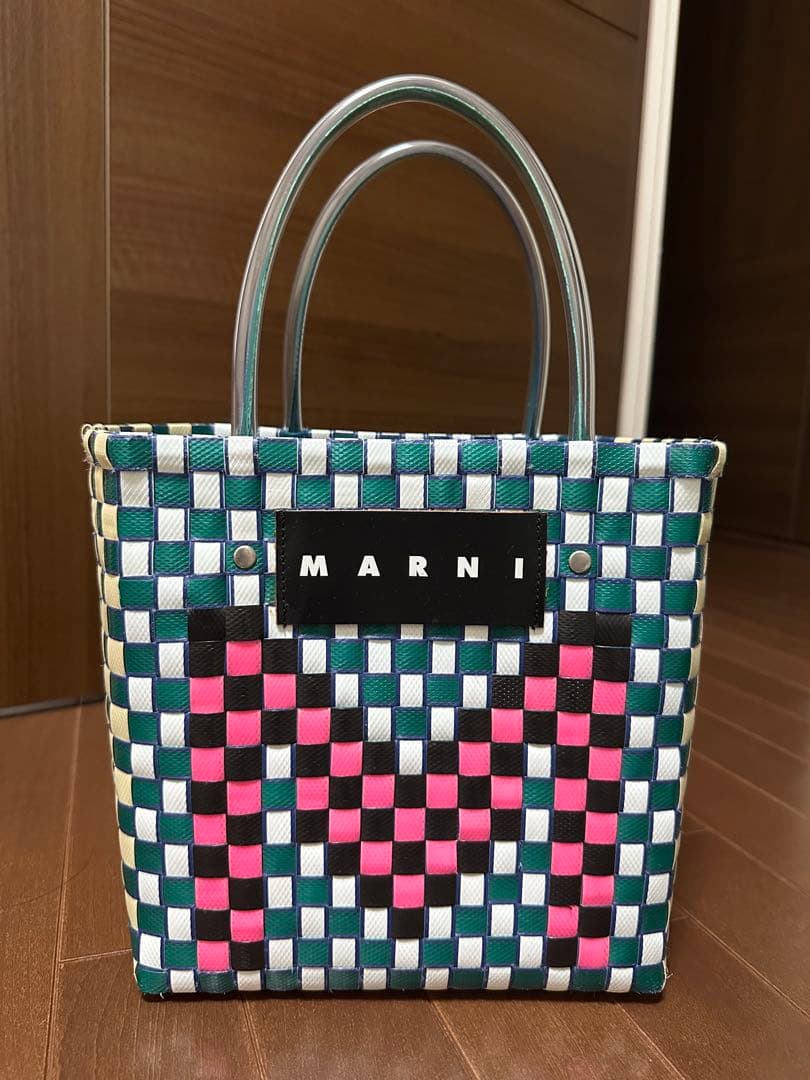MARNI マルニマーケットピクニックバッグ　緑