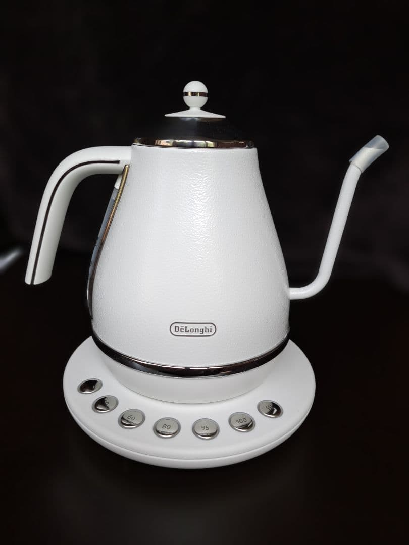 デロンギ 温調付き電気カフェケトル KBOE1230J-W ピースフルホワイト