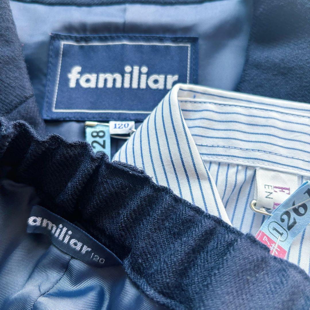 美品 フォ－マルセット ファミリア ス－ツ エルアンノア－ル シャツ 120