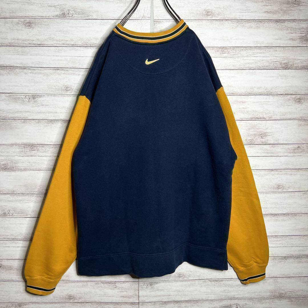 【入手困難!!】ナイキ ✈︎刺繍 ワンポイント バイカラー ゆるだぼ 白タグ