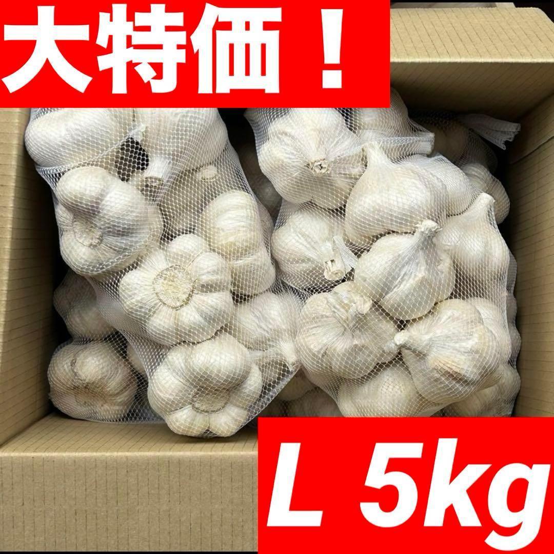 【大特価】青森県 福地ホワイト にんにく L 5kg 加工 種にんにく