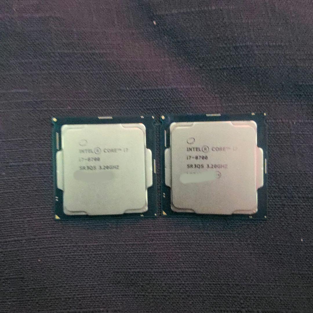 Intel Core i7-8700 CPU 6コア 2個セット
