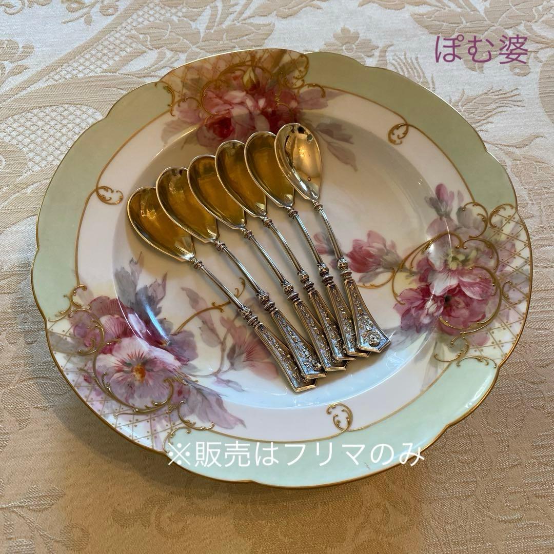 【ドイツ】純銀／スプーン６本セット「天使のマスカロン」