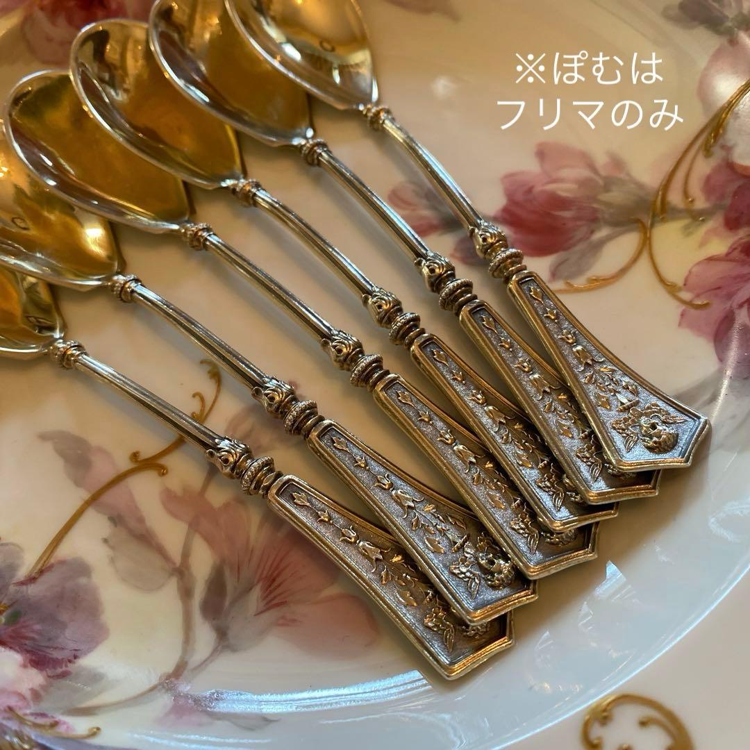 【ドイツ】純銀／スプーン６本セット「天使のマスカロン」