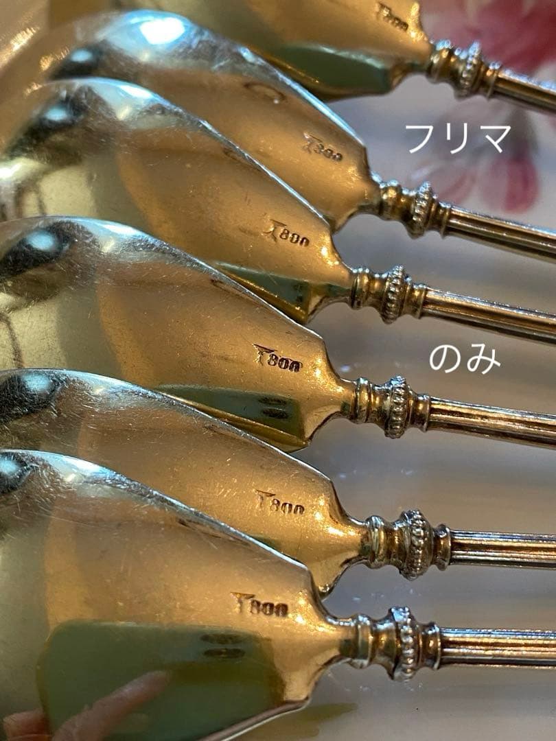 【ドイツ】純銀／スプーン６本セット「天使のマスカロン」