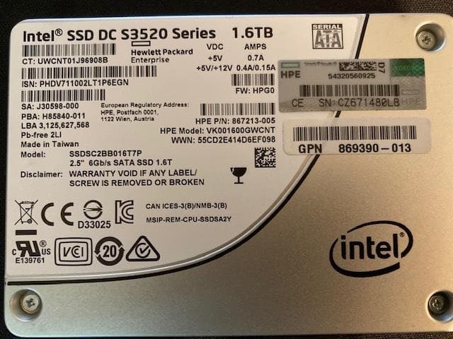 新品純正 Internal SSD、1.6TB