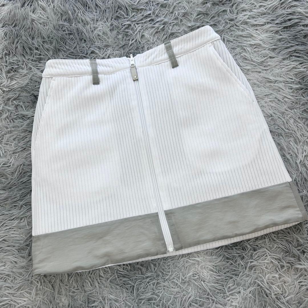 超美品　プーマゴルフ　セットアップ　中綿ベスト　スカート　リバーシブル　ホワイト